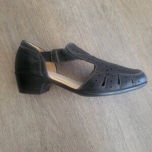 Romika Leather Heeled Slip-On Pumps Black 39 EU